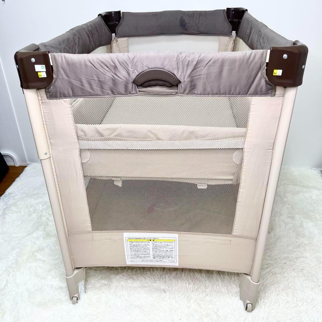 極美品 Aprica ココネルエアー ベビーベッド 折りたたみ 66047