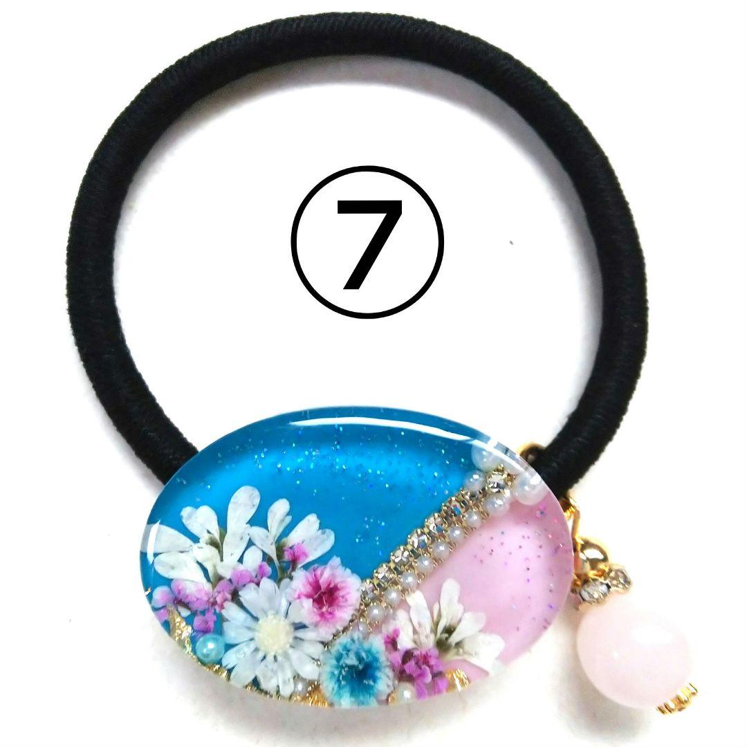 ヘアクリップ レジン 6.5cmオーバルマトリカリアとヒメウツギ プリンスカラー