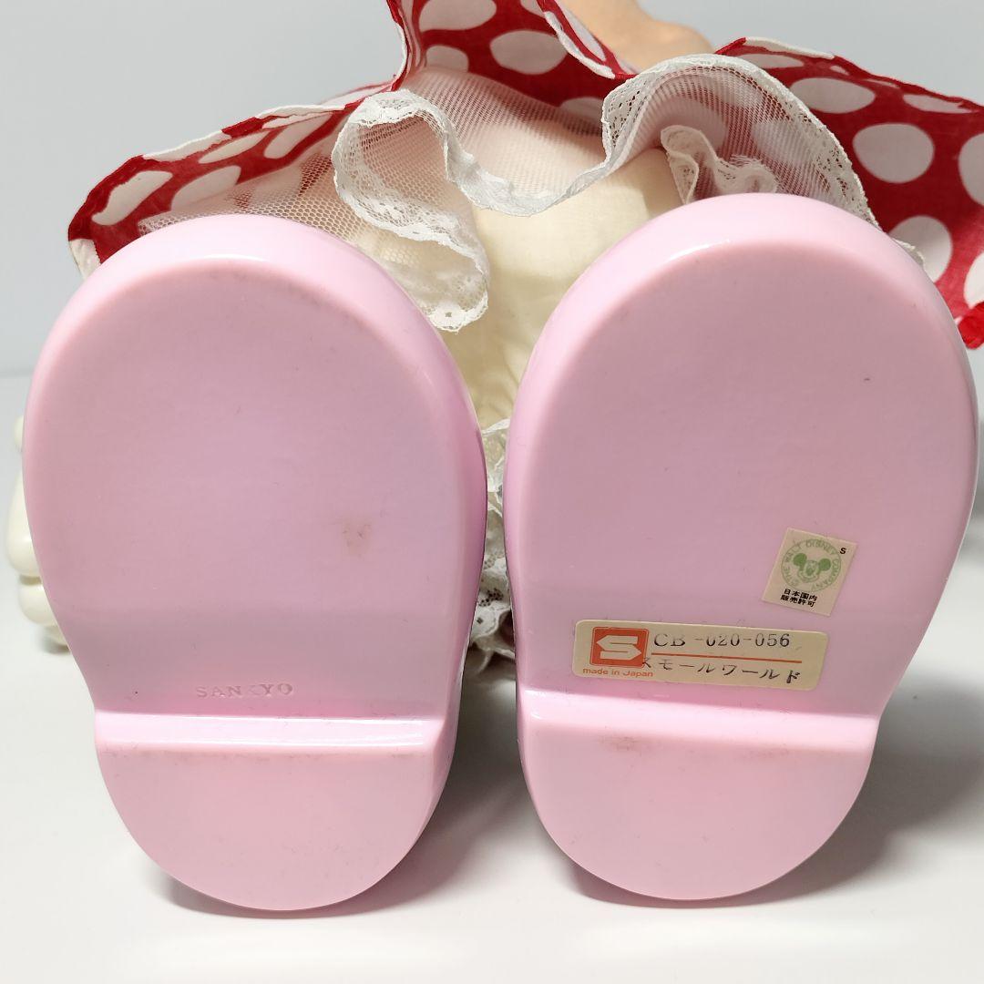 当時物 レア サンキョー ミニーマウス 首振り オルゴール 人形 ドール 特大