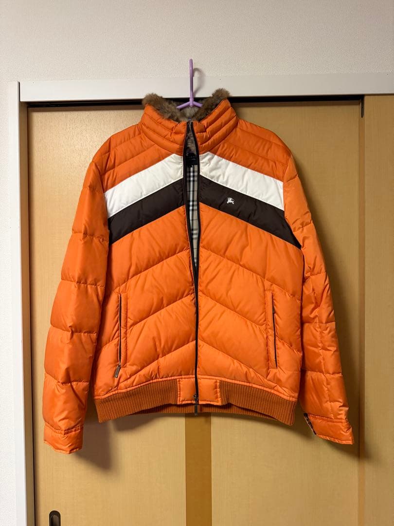 BURBERRY BLACK LABEL ダウンジャケット Lサイズ オレンジ