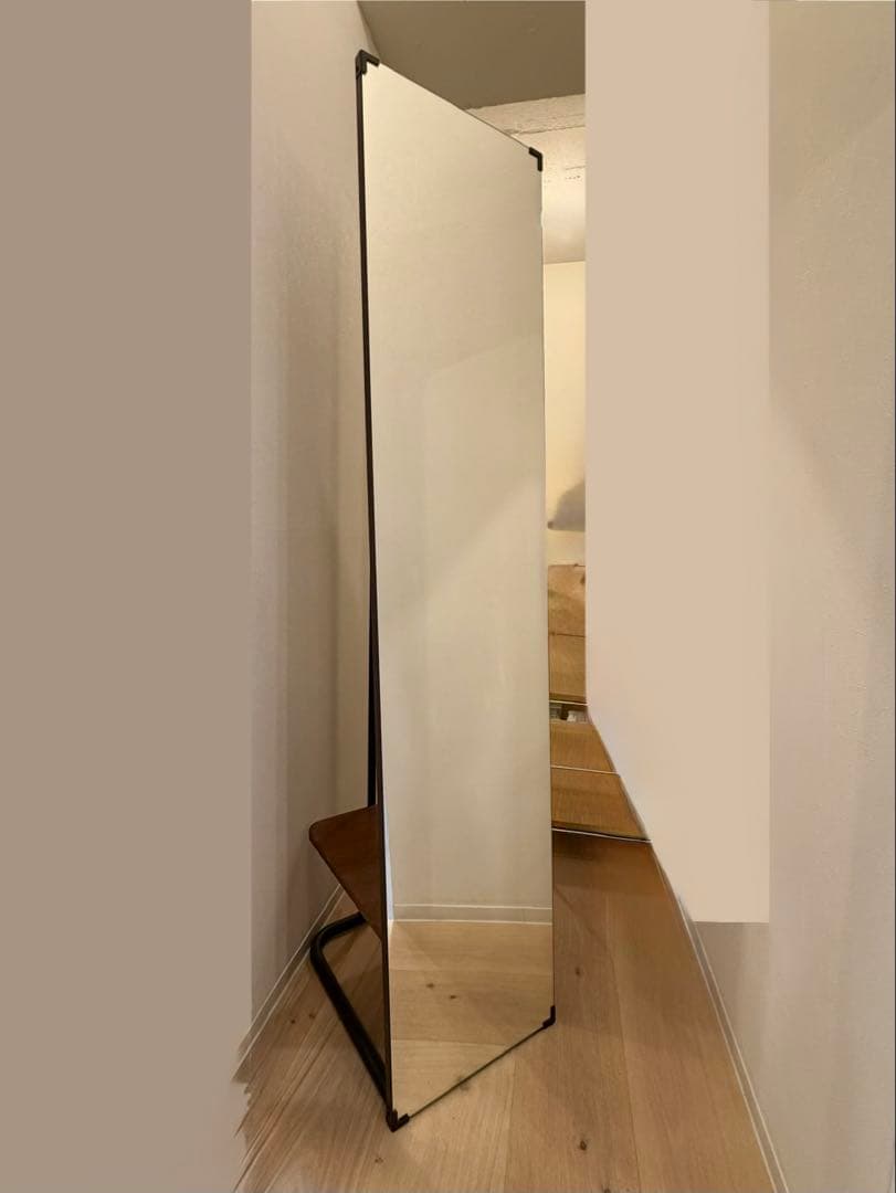 ハンガーラック付き全身鏡 姿見