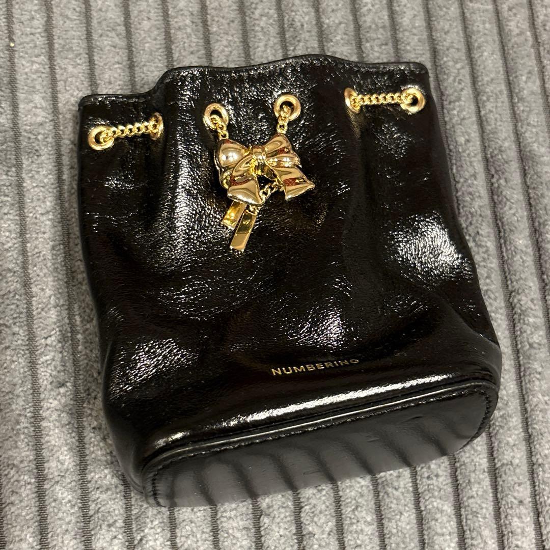 NUMBERING リボン ミニ バゲットバッグ