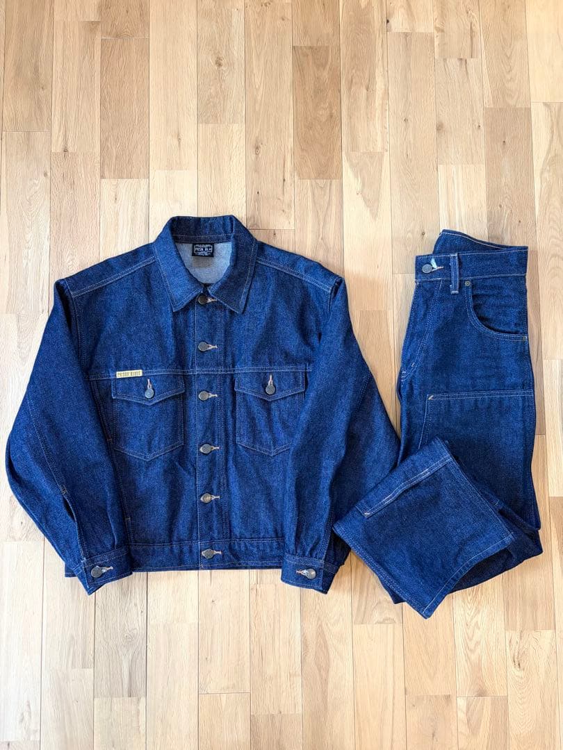 美品 プリズンブルース PRISON BLUES デニム セットアップXSW28