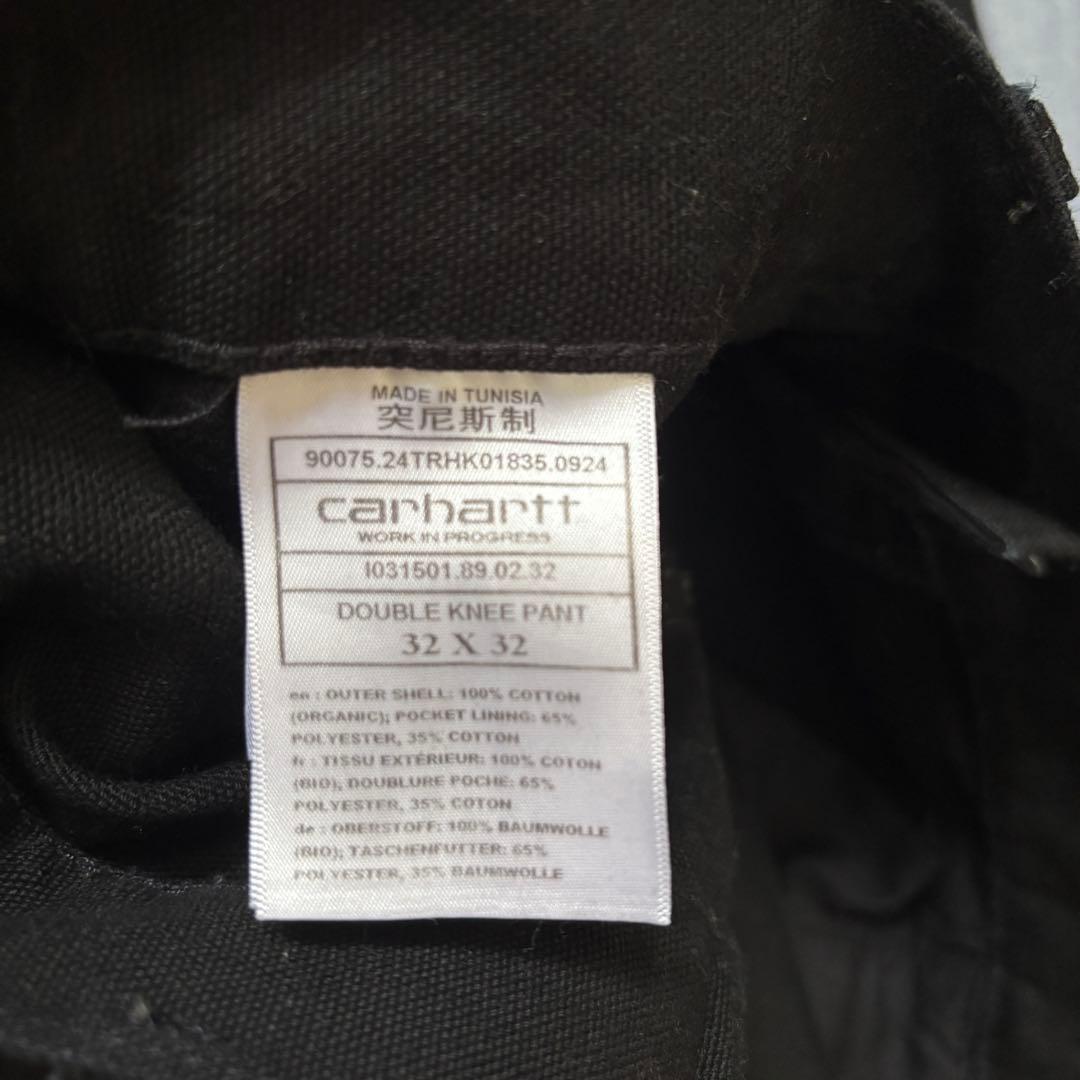 Carhartt WIP ダブルニーパンツ ブラックW32×L32 チュニジア製