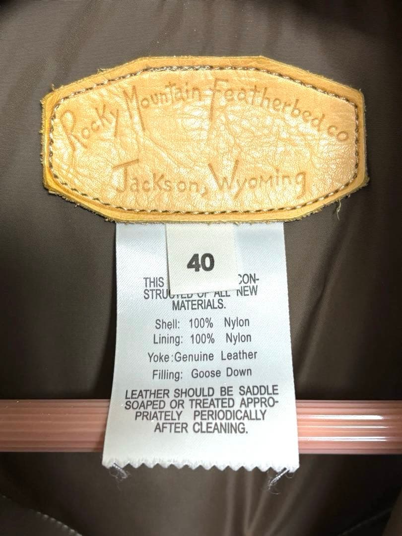 ロッキーマウンテンフェザーベッド　ダウンベスト　40