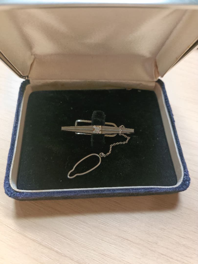 14KWG 14金ホワイトゴールド ネクタイピン