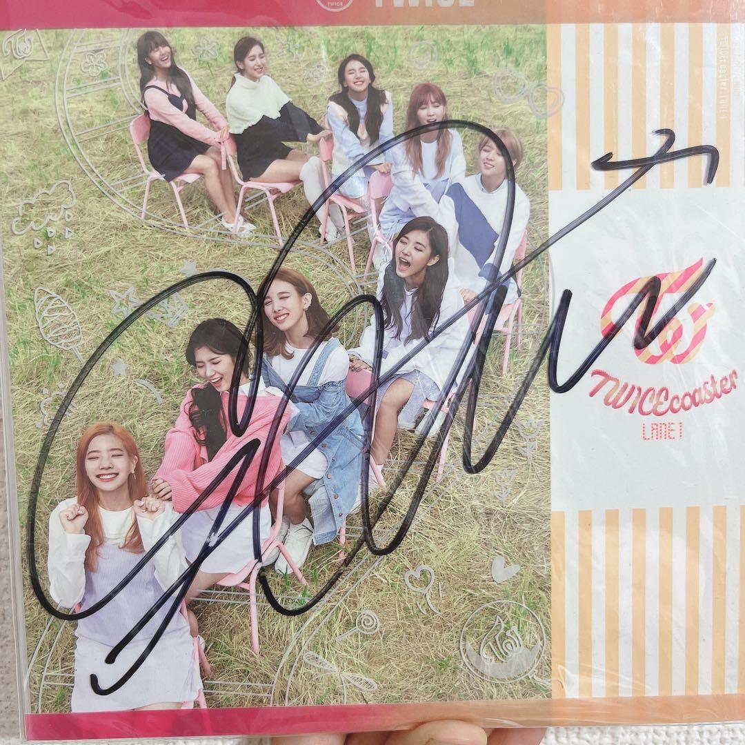 最終値下TWICE twice coaster lane1 サナ　サイン入りCD