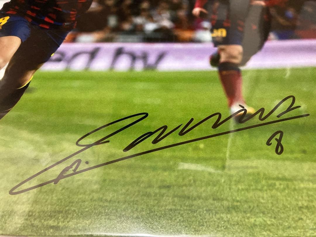 【証明書付】新品 イニエスタ直筆サイン バルセロナ A3サイズ相当