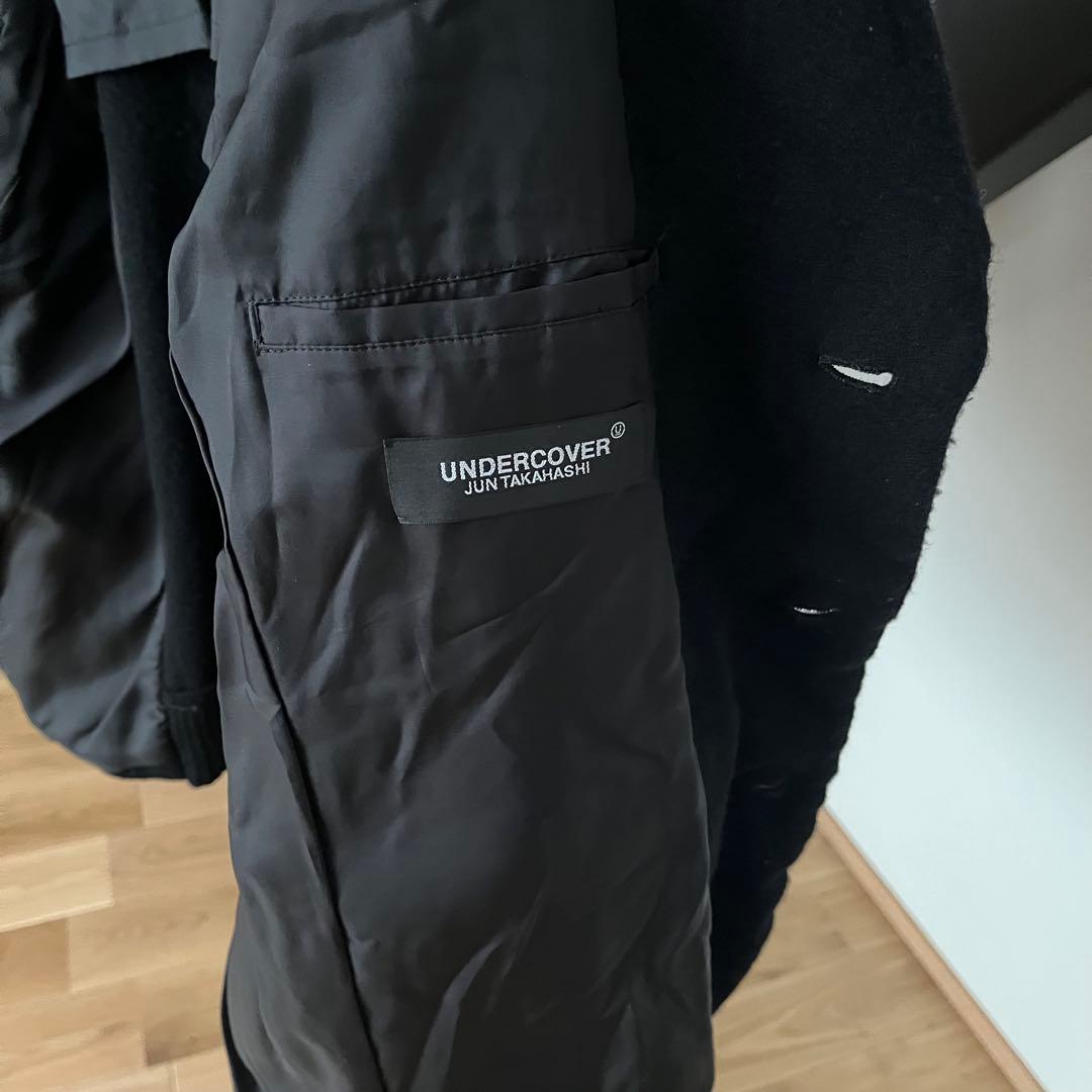 UNDERCOVER 21AWニットカーディガンMIX縮絨ウールジャケット