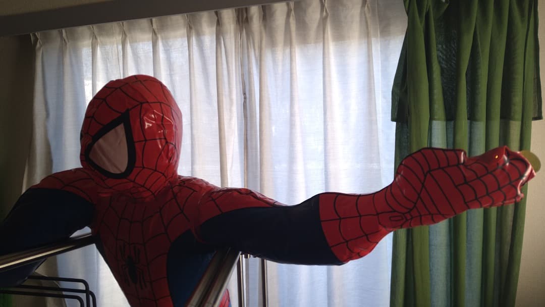 激レア ビンテージ Marvel インフレータブル 等身大スパーダーマン人形