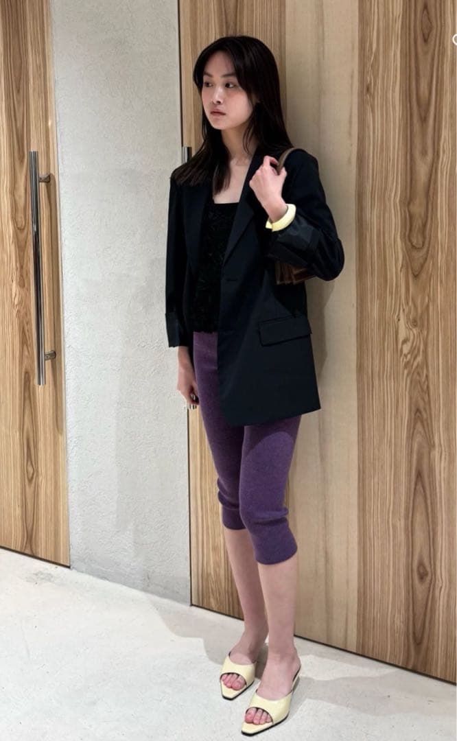 ATTISESSION リブレギンス　バイカーパンツ