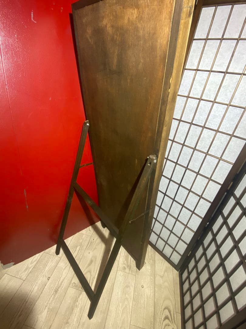 ✨人気✨ヴィンテージ風　トーレ　ドアミラー　　姿見　スタンドミラー　オイル仕上げ