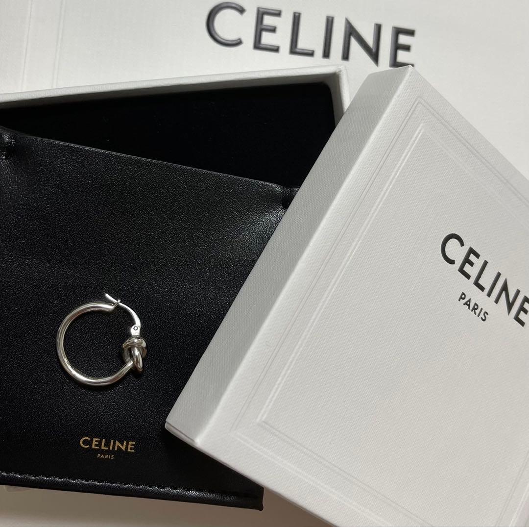 ★nnm★ CELINE シルバー ノットスモールフープピアス