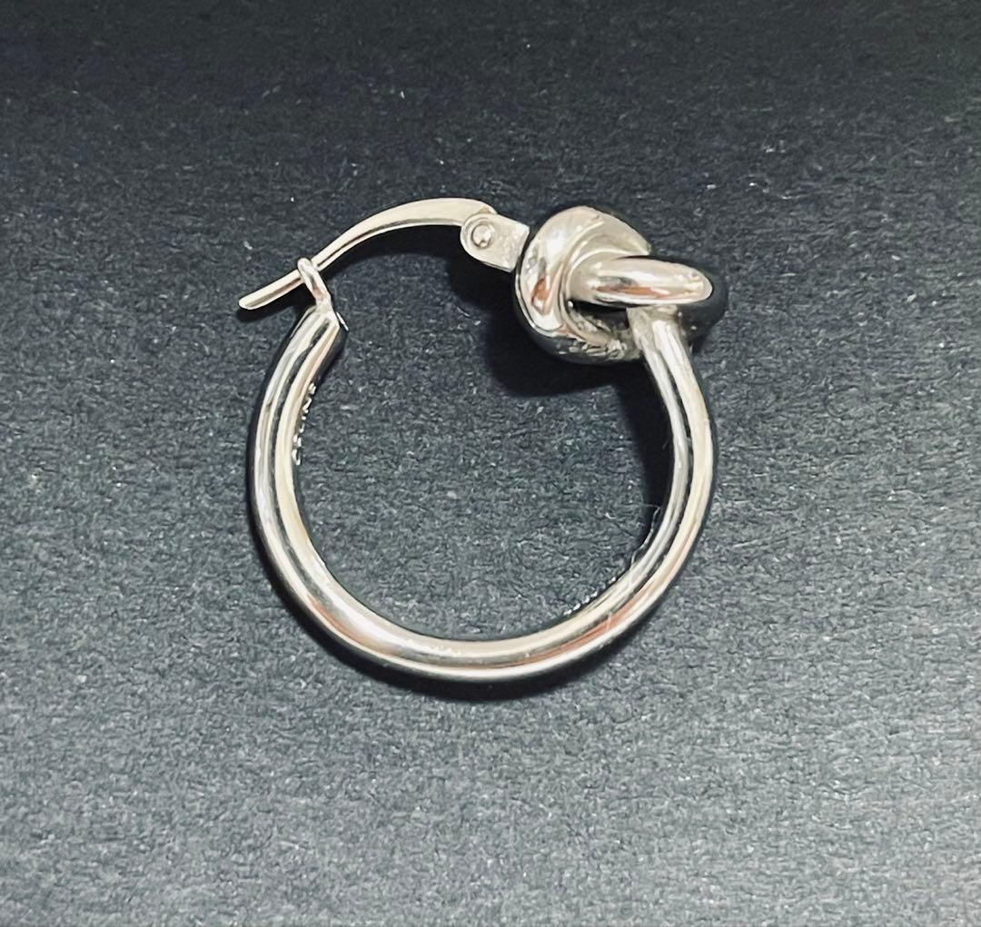 ★nnm★ CELINE シルバー ノットスモールフープピアス