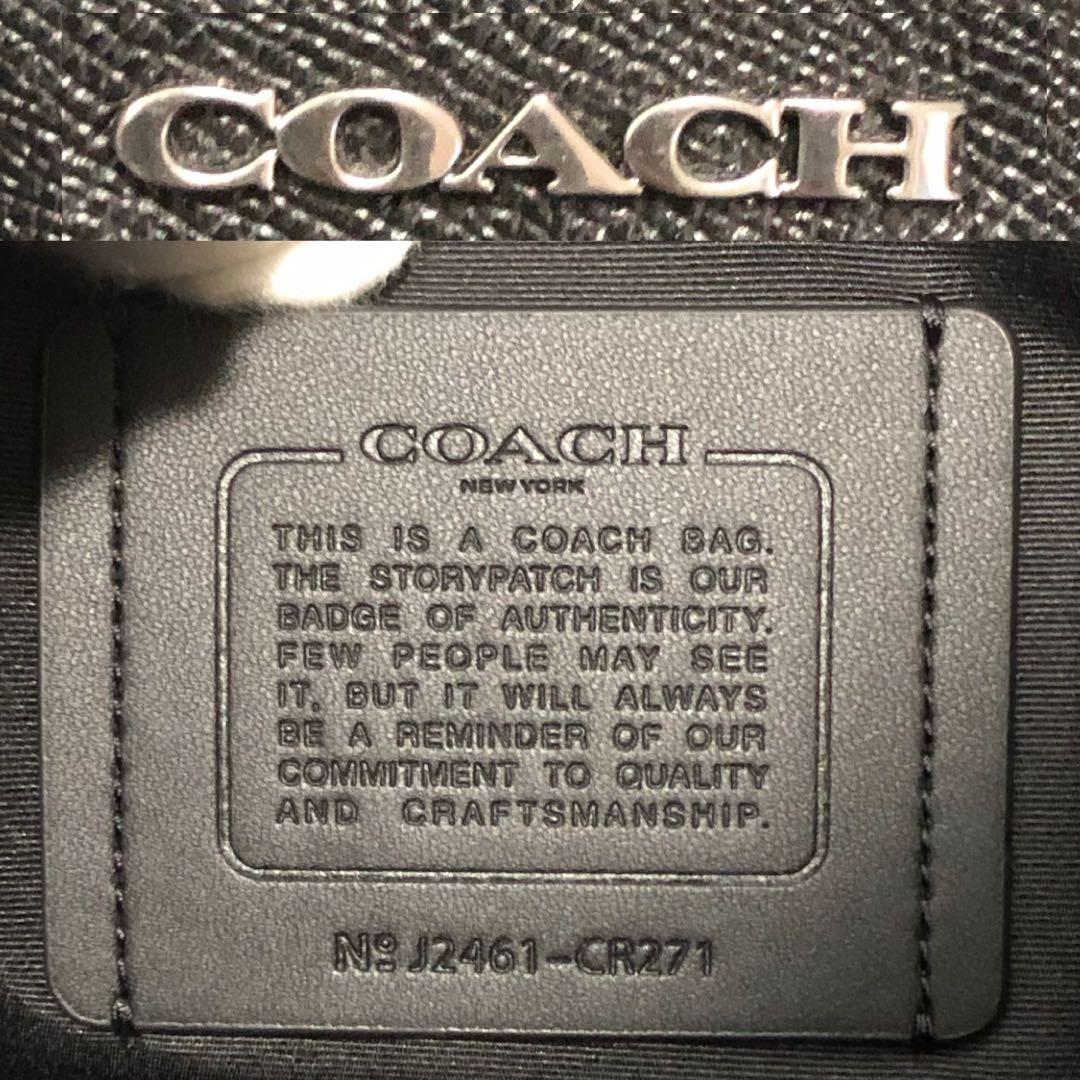 新品同様☆コーチ レザー　2way ビジネスバッグ ショルダーバッグ イーサン