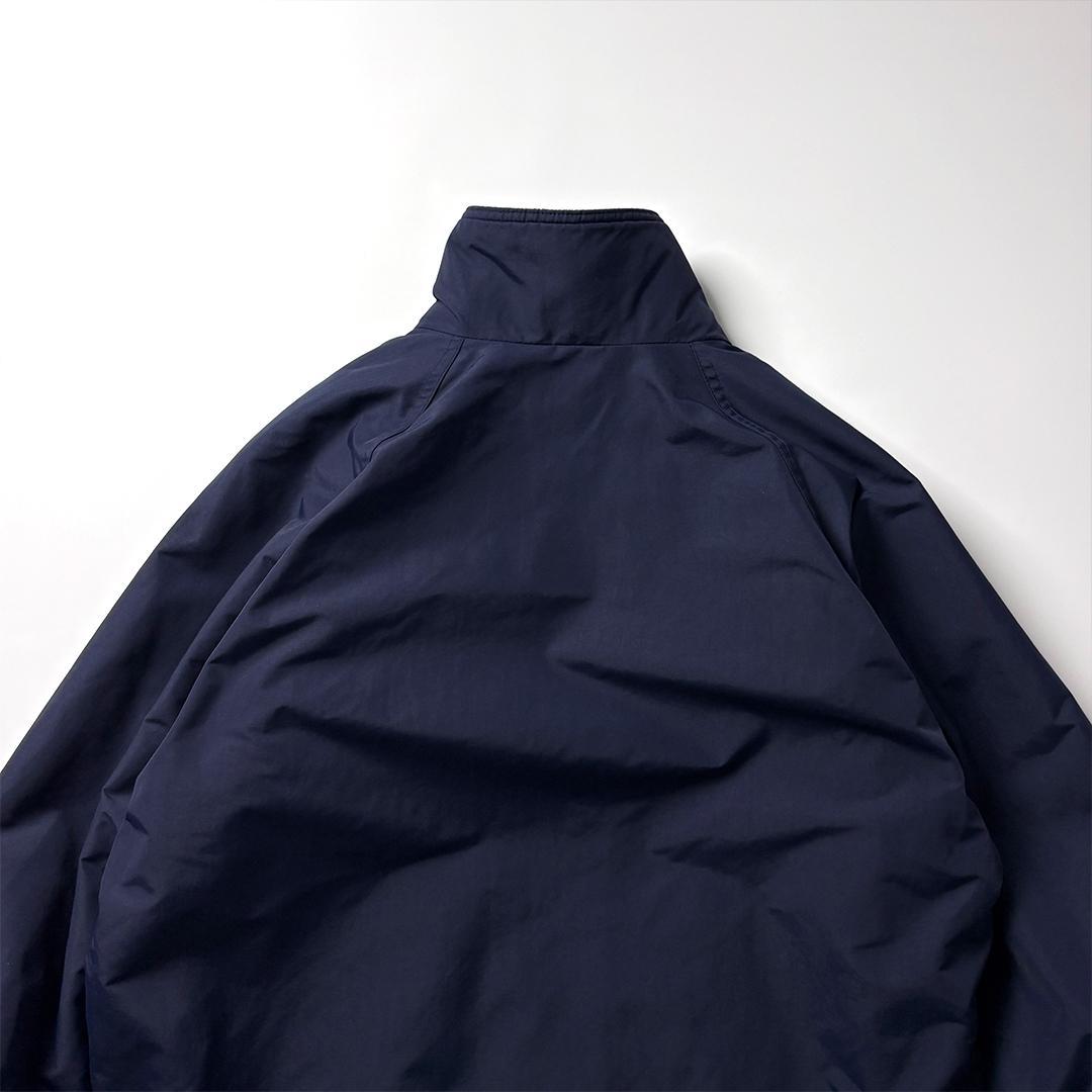 ランズエンド ウォームアップジャケット フリース M ネイビー 企業ロゴ