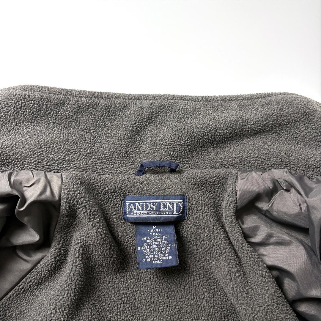 ランズエンド ウォームアップジャケット フリース M ネイビー 企業ロゴ