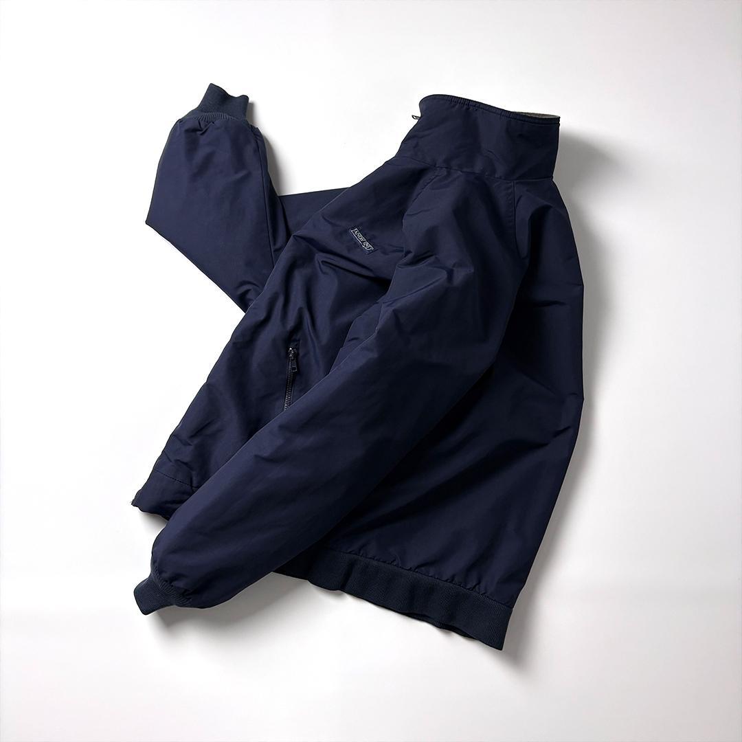 ランズエンド ウォームアップジャケット フリース M ネイビー 企業ロゴ