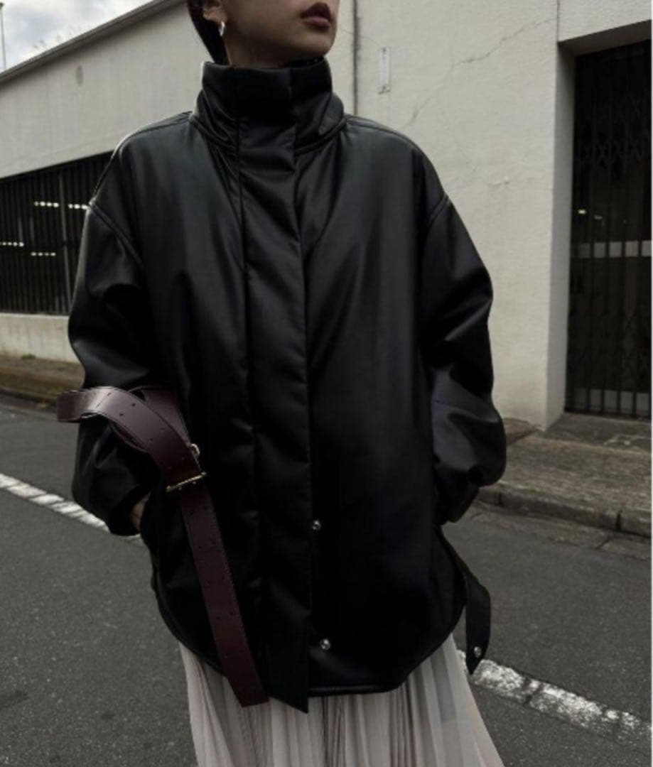 ジャケット・アウター PASTING LIKE SYNTHETIC LEATHER JACKET