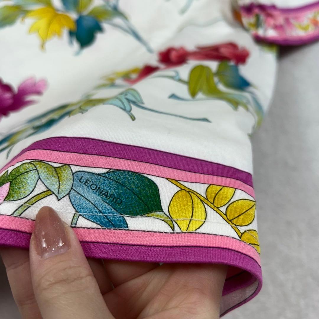 K433 新品未使用 L レオナール コットン100% カットソー レディース