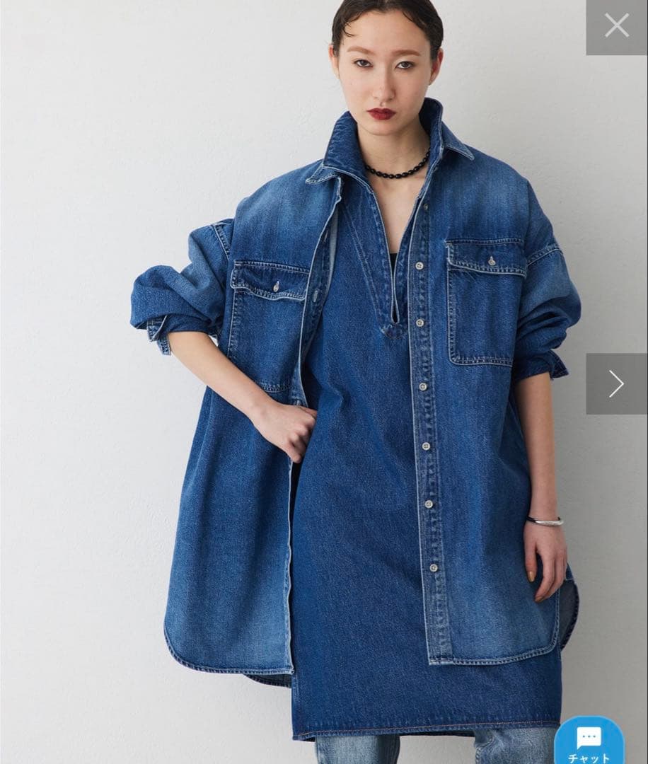 【インフルエンサーコラボ】刺繍デニムシャツ