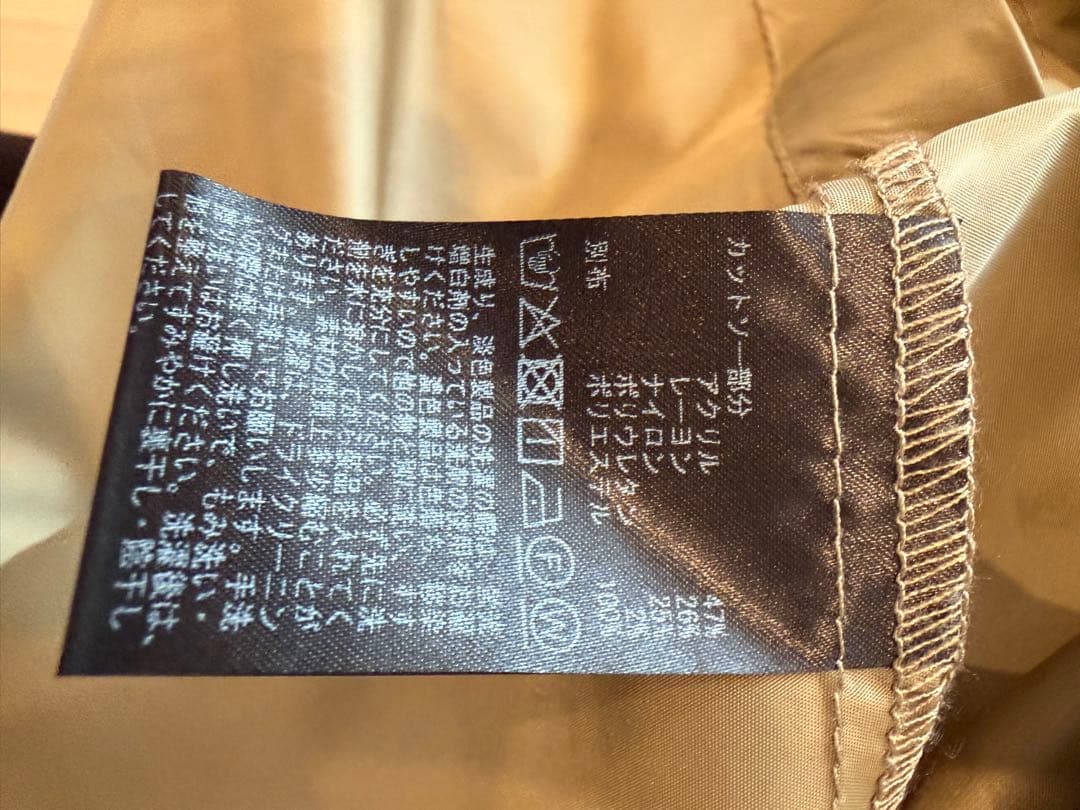 フード付きロングワンピース モスグリーンベージュ