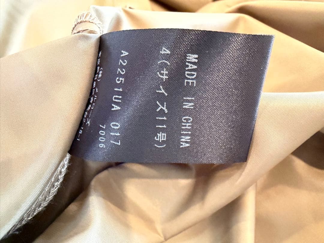 フード付きロングワンピース モスグリーンベージュ