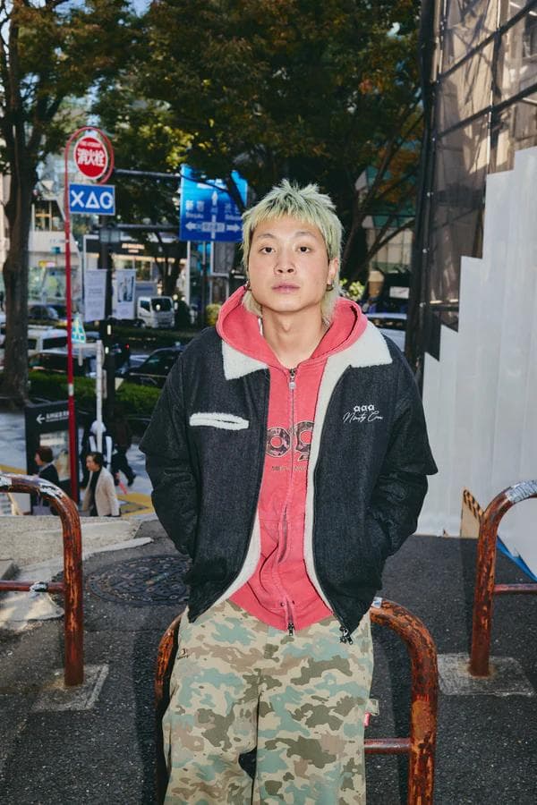 L 新品 9090 Bullet Logo Boa Denim Jacket