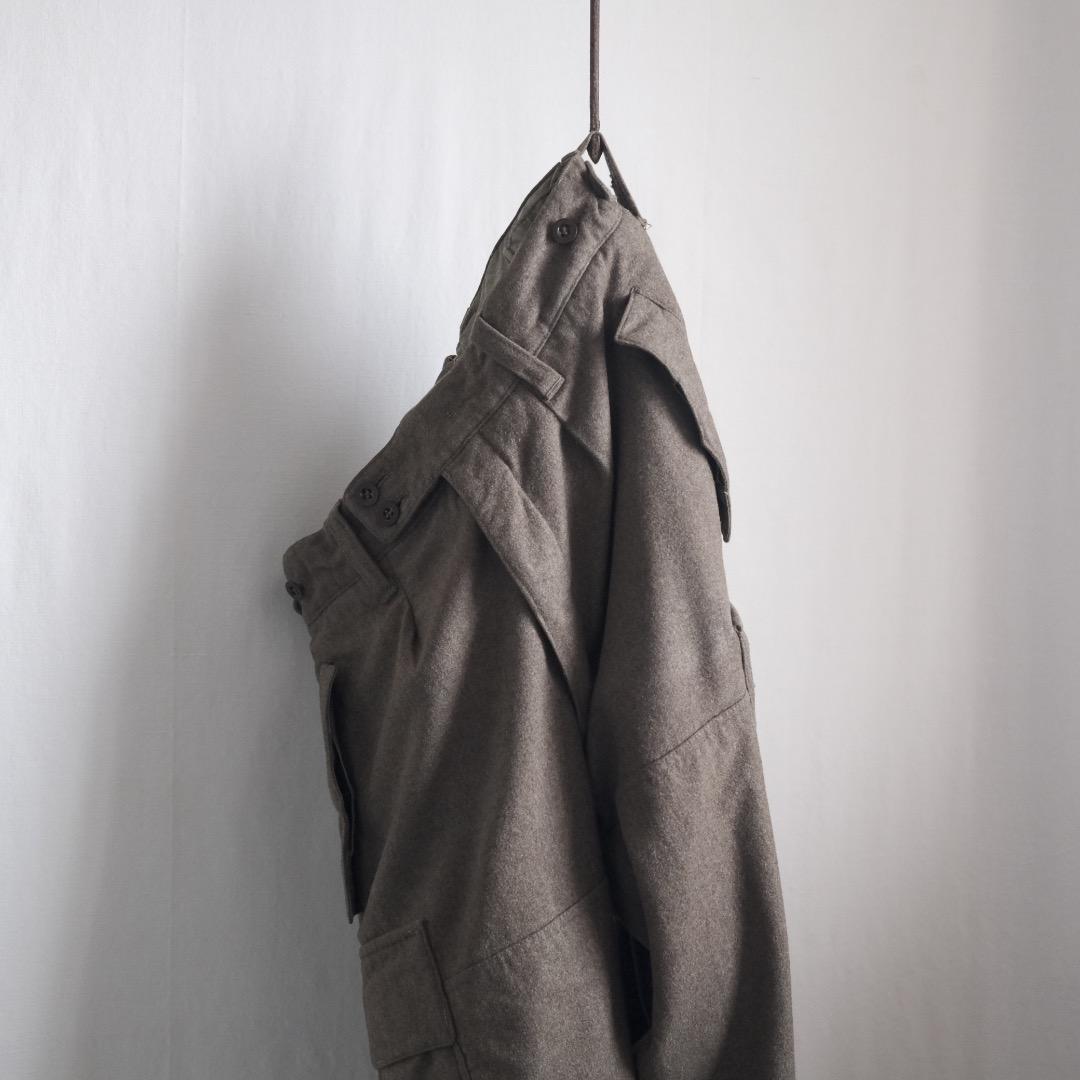 50s 60s　西ドイツ軍　ビンテージ　メランジ　ウール　カーゴ　パンツ　ワーク