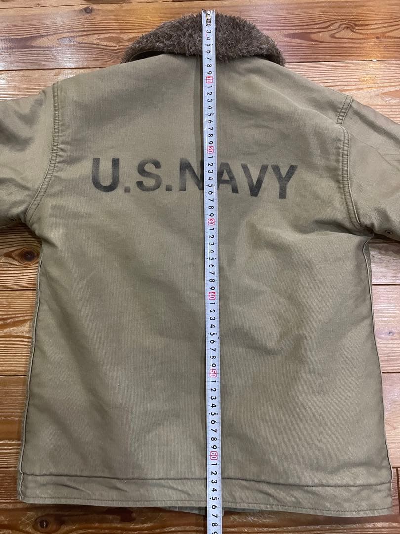 U.S. NAVY ミリタリージャケット カーキ サイズ36