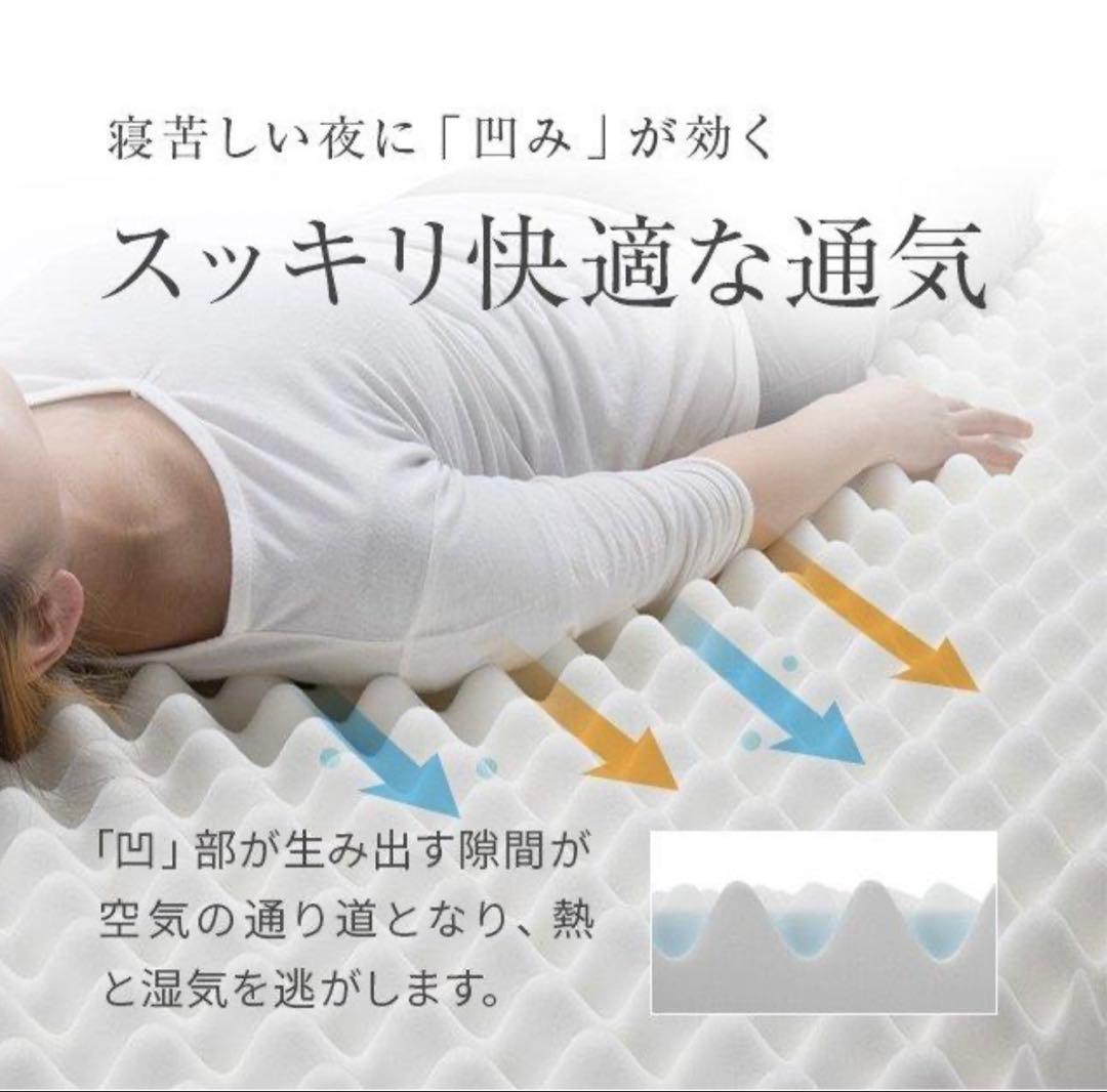 マットレス ダブル 厚10cm 高反発 硬さ190N 三つ折り メッシュ