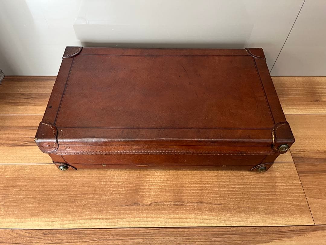 アンティーク 革製 レザー トランク ケース ビンテージ