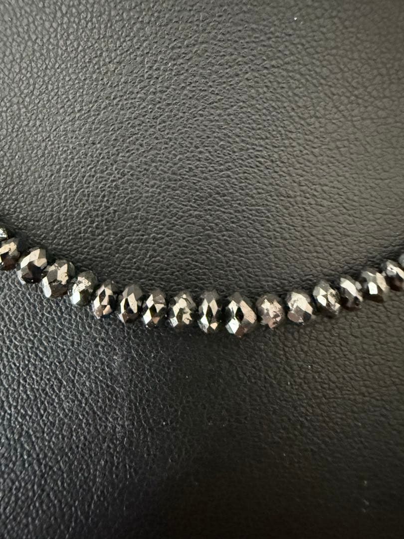 限界特価価格美品❣️k18WGブラックダイア30ct upネックレスミニ鑑別付き