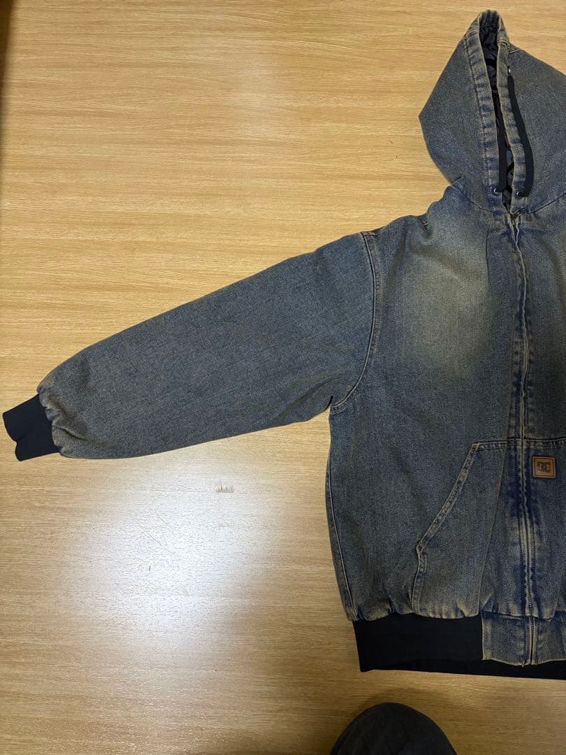 デニムジャケット フード付き ジップアップ