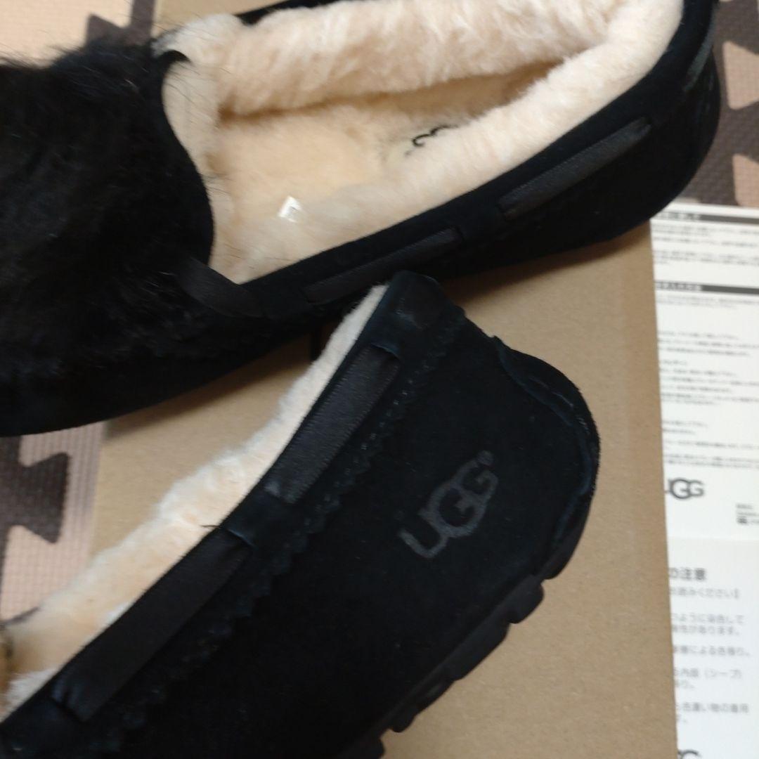 ★新品★ UGG モカシン ポンポン ブラック 黒 サイズ6 23cm