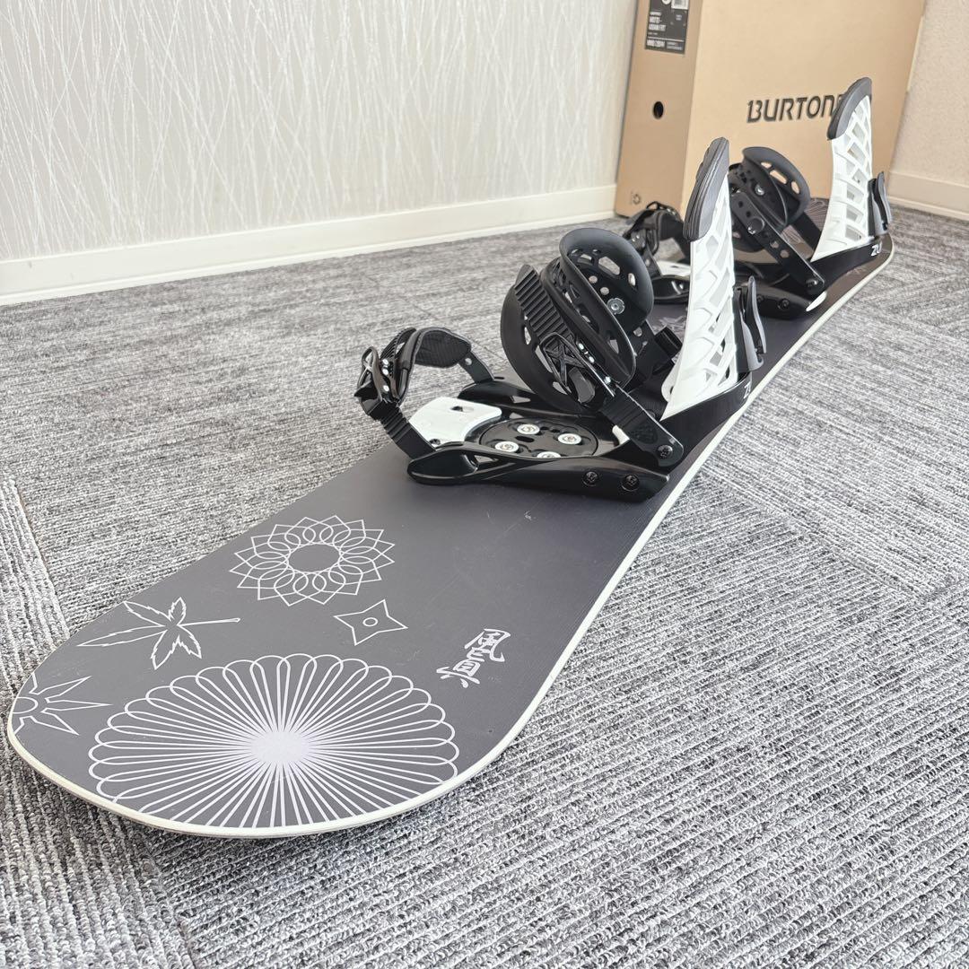 68超美品❗️超豪華❗️眞空雪板等/風眞モデル メンズスノーボードセット★150cm