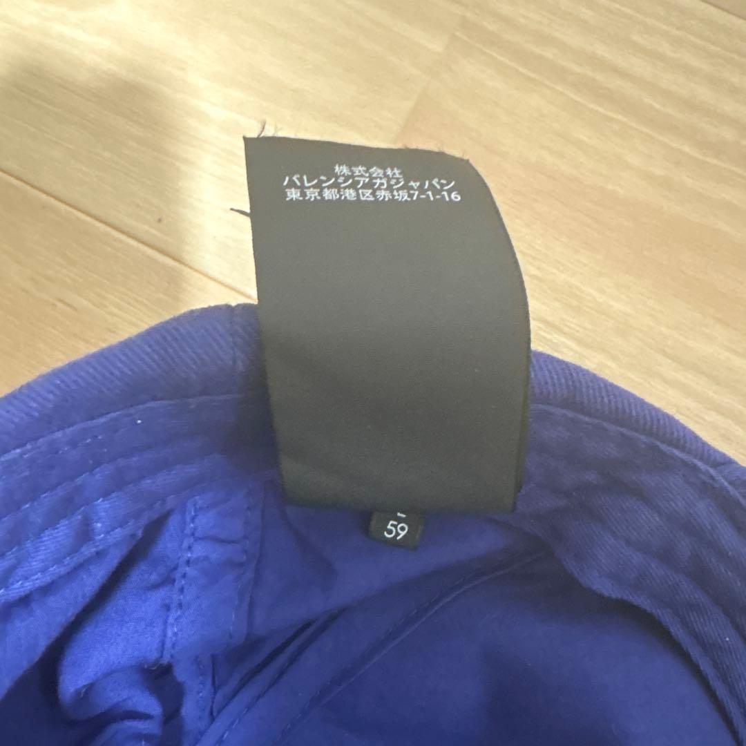 バレンシアガ　キャンペーン　キャップ　ネイビー