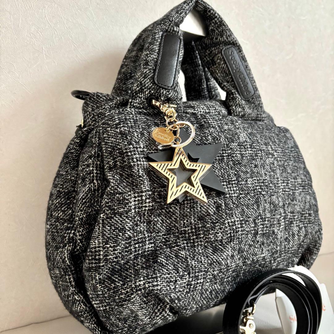 【未使用保管品】【シーバイクロエ】ツイード ジョイライダー 2wayバッグ