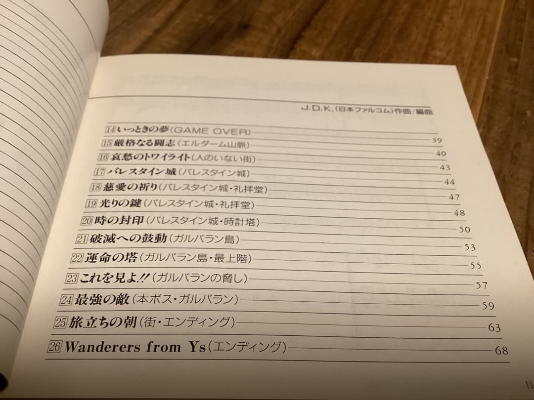 ★楽譜集/ワンダラーズフロムイース3/YsⅢ/イース/ゲーム音楽