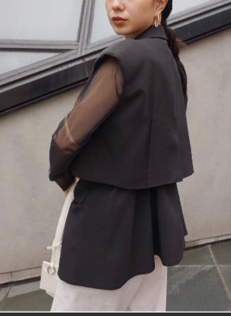 ameri 3WAY PIN TUCK LAYERED VEST2点SET❣️