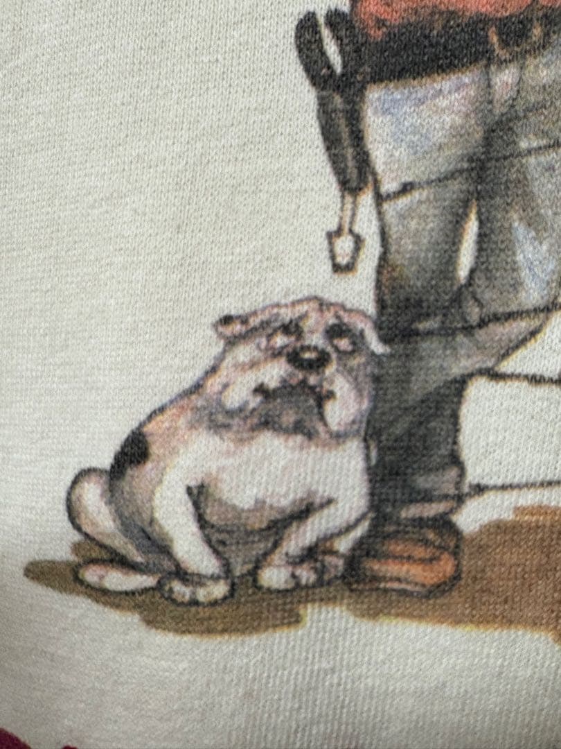 80s ビンテージ AT&T 企業 スウェット M相当 ブルドッグ xpv