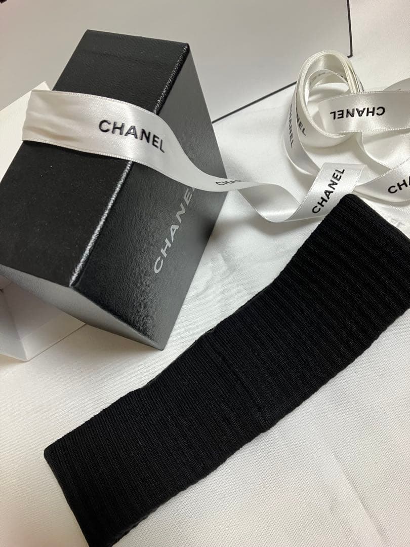 極美品 CHANEL シャネル CC ココマーク ヘアアクセサリー ヘアバンド