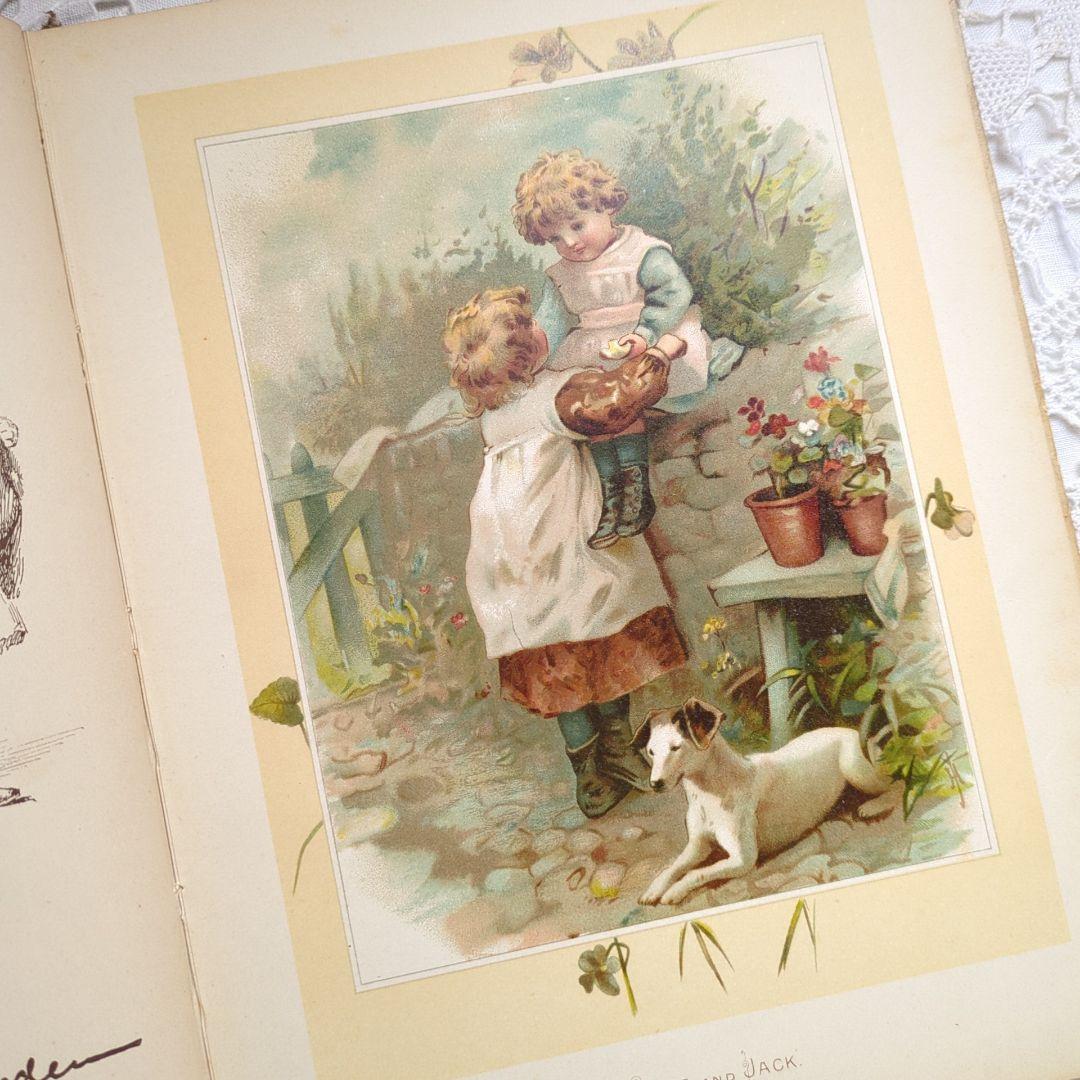 あき 超稀少1893アンティーク絵本 ヴィクトリアン 児童書 洋書古書