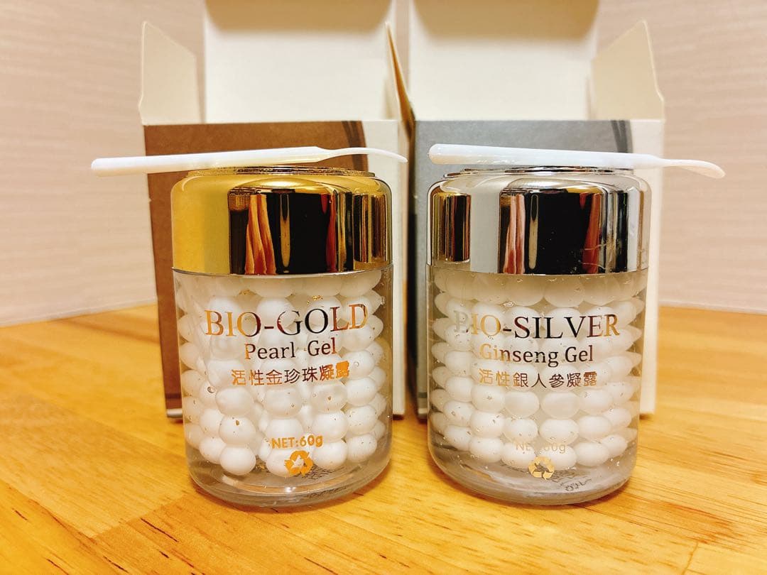 【新品】VIDBO 上海 無錫 真珠クリーム 4個セット（金×2、銀×2）袋付き