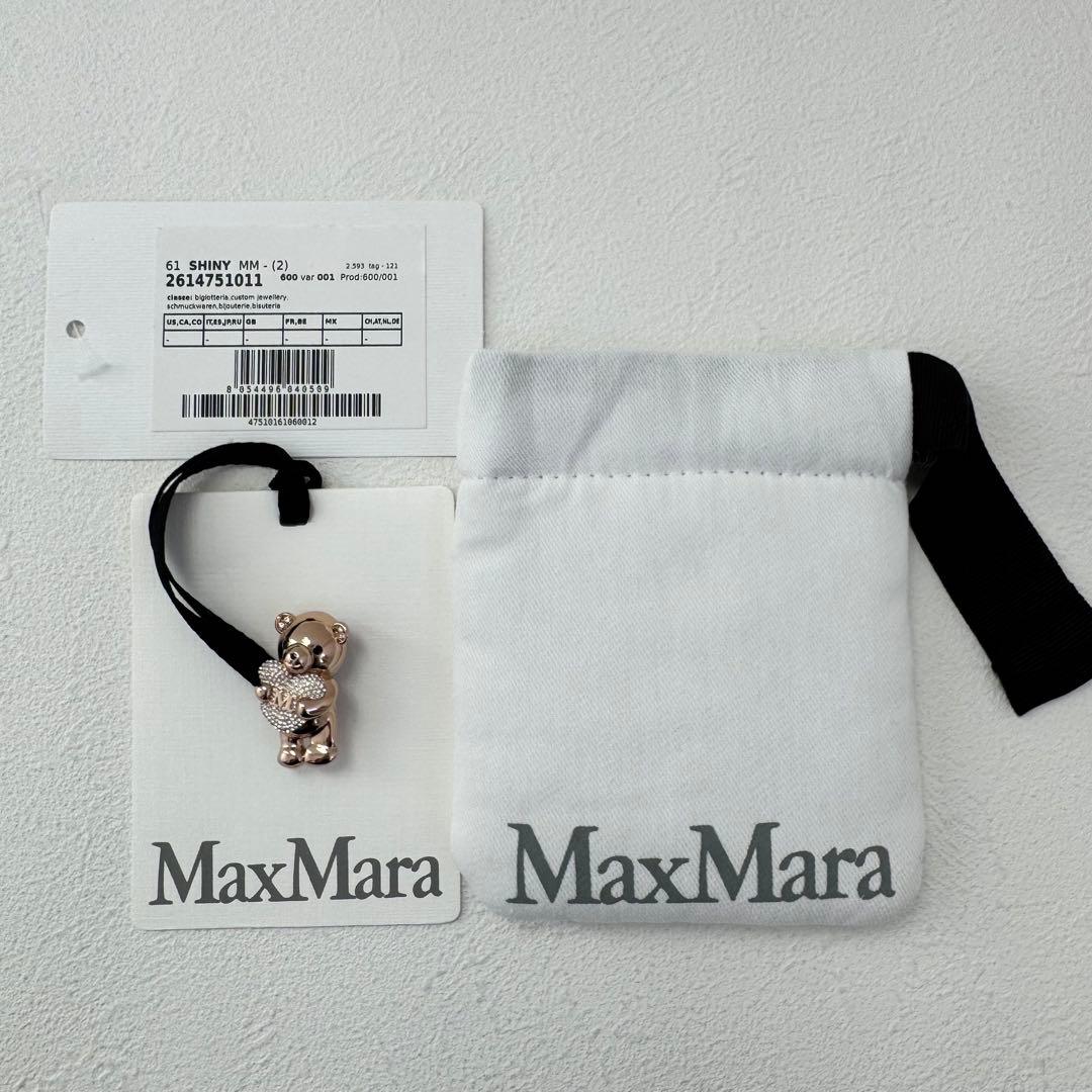 Max Mara 2026SS ブローチ クマ ラインストーン ゴールド