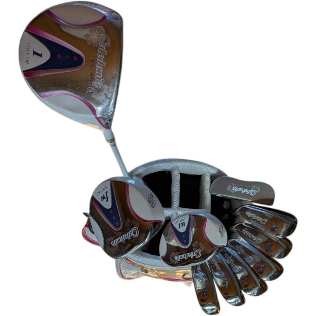 美品 カレドニア レディースゴルフフルセット CL-460α バッグ付き 10本