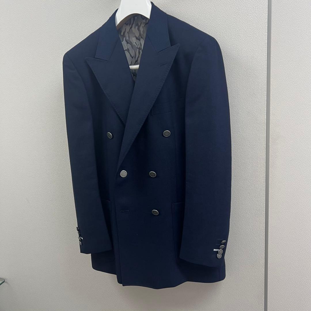 ◆イタリア生地使用　オーダーダブルジャケット　48相当
