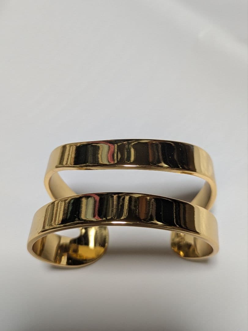 ゴールド 二連バングル