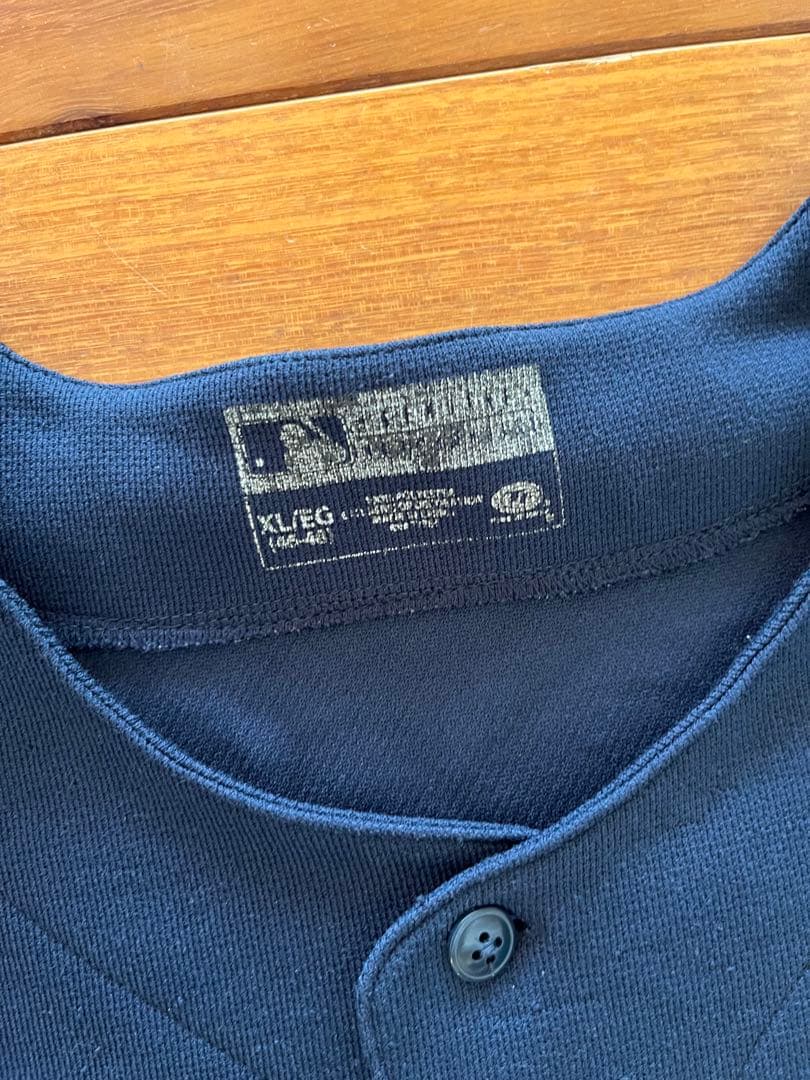 Yankees ボタンアップシャツ XL ネイビー