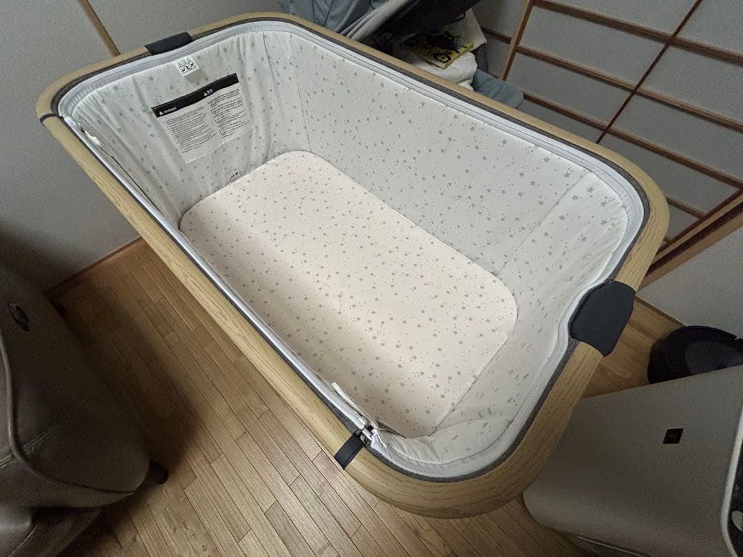 【美品】HZDMJベビーベッド 添い寝 折り畳み式 キャスター